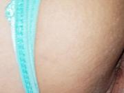 culpan cogida en pantie abierta azul