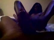Ebony Black Brazilian Rimjob and Footjob