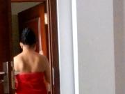 Aunty bathing