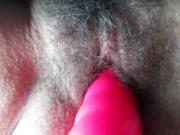 My hairy wife with a vibrator