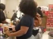 bbw big booty black milf at the store