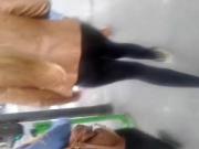 Teen in see thru leggin 1