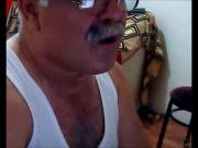 Turkish old grandpa wanking