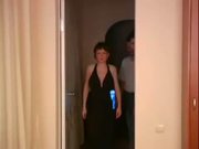 Horny MILF fucks and milks two cocks