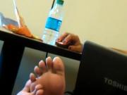 Candid Indian Soles Feet at College Library
