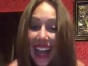 sexy girl dancing, singing and teasing