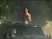 Girl Flashing to Truck