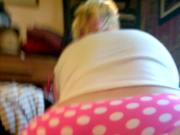 Big Butt White Woman in Panties
