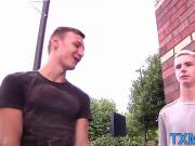 Skinny twink Luca loves fucking big cocks with mouth and ass
