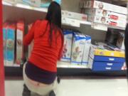 Target Worker showing crack - Candid