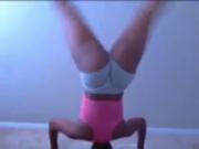Pussy Poppin On a Hand Stand