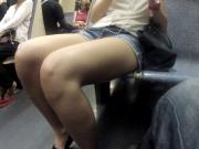 Long legs in train