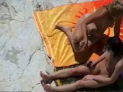 Sunbathing Beach Sluts Have Some Teen Group Sex Fun