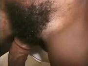 Pretty Hairy Black Teen Fucked in Toilet