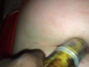 Banana fetish in her ass