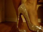 platin strass heels