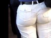 ASS IN WHITE KHAKIS