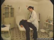 Female Doctor Sucks On His Patients Cock