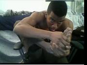 chatroulette male feet 2 - black soccer player