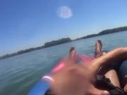 Inner Tube Blowjob On The Lake