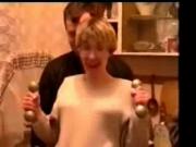Russian booze in the kitchen turns into sex