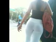 SDRUWS2 - Brazilian brunette big ass in white tight spandex