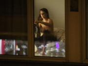 Flat voyeur series - Brunette - part 1