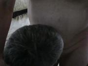 Filling his dick with sherbet