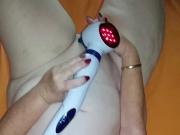 Girlfriend Sucking My Cock while using vibrator.