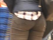 Jeans ass close filmed