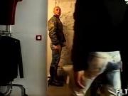 Cops enjoy taking a leak before slapping a man and his ass