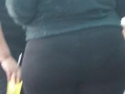Massive booty Mexican in see thru leggings Vpl part 2