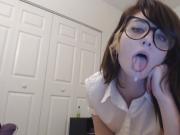Cute teen spit play on cam - nopescape