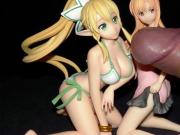 Leafa and Asuna figures bukkake by FL 75