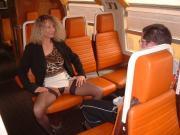 Virgin boy and amateur milf in train