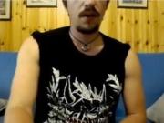 Italian metalhead jerks off on cam