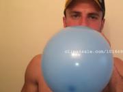 Balloon Fetish - Chris Blowing and Popping Balloons Video 1
