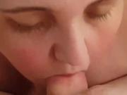 Bbw wife sucking me off blowjob making me cum