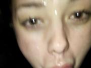 cum on German slut’s face