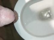 Dick Peeing in slow mo