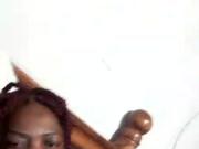Ebony wife masturbating