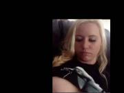 chubby girl playing with her boobs
