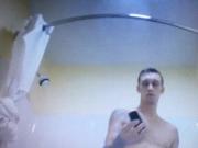 Slim hung dude in shower shows his hot arse hole