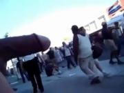 Public masturbation -she touch a man1
