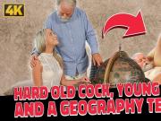 OLD4K. Old dad spends wonderful time with adorable blonde
