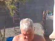 Hairy Grandad Sanvito naked, touched and kissed