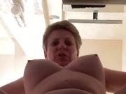 Opening her vagina for fun