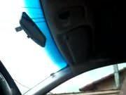 flash cock in car from girl