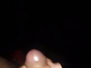Jacking off naked in Adult Theater