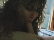 Cute blonde sucks cock